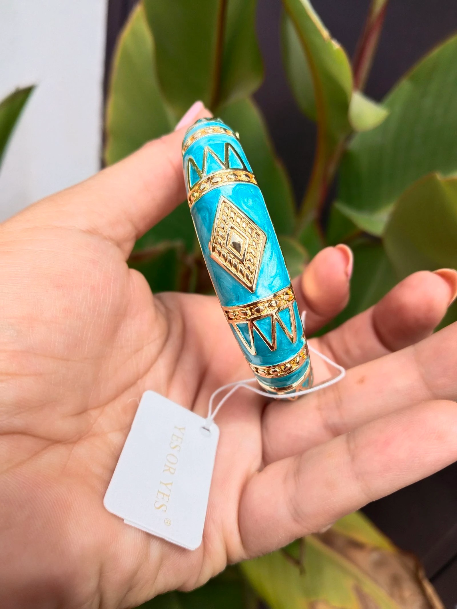 Pulsera turquesa y dorada  – photo 2